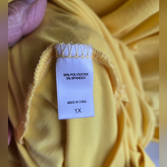 Muk Luks Cloud Knit Women's Sunny Yellow Short Sleeve Dress - Picture 4 of 5